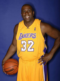 Magic Johnson after his return